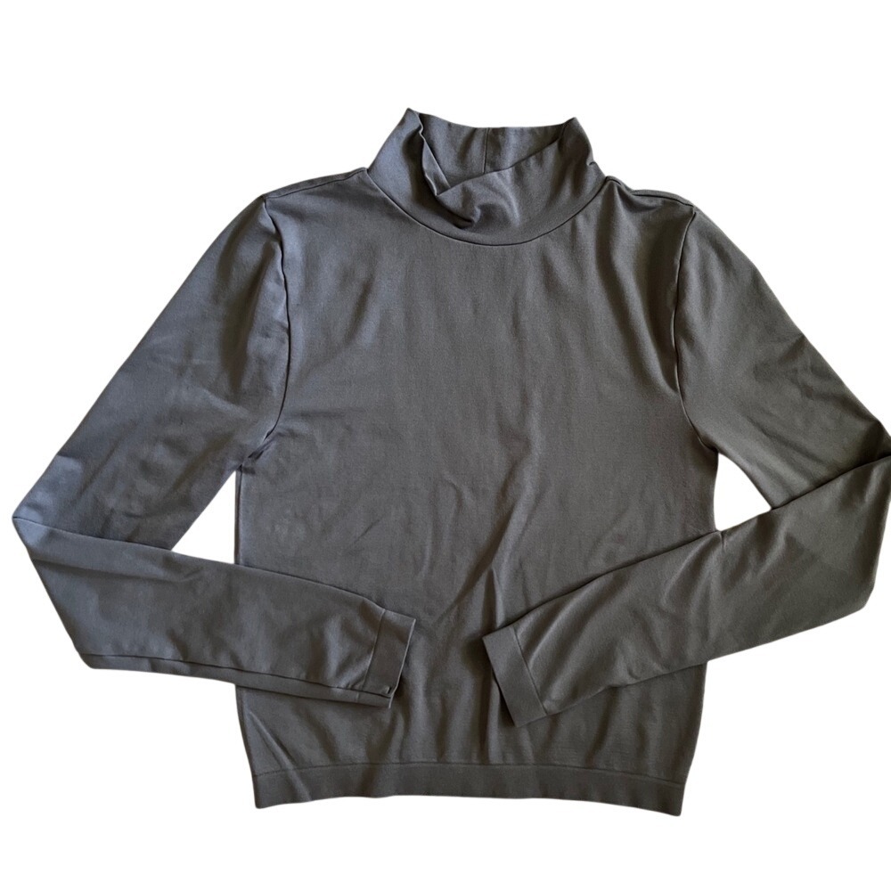 Contour by PacSun Women Gray Mock Neck Long Sleeve Seamless Top Size M